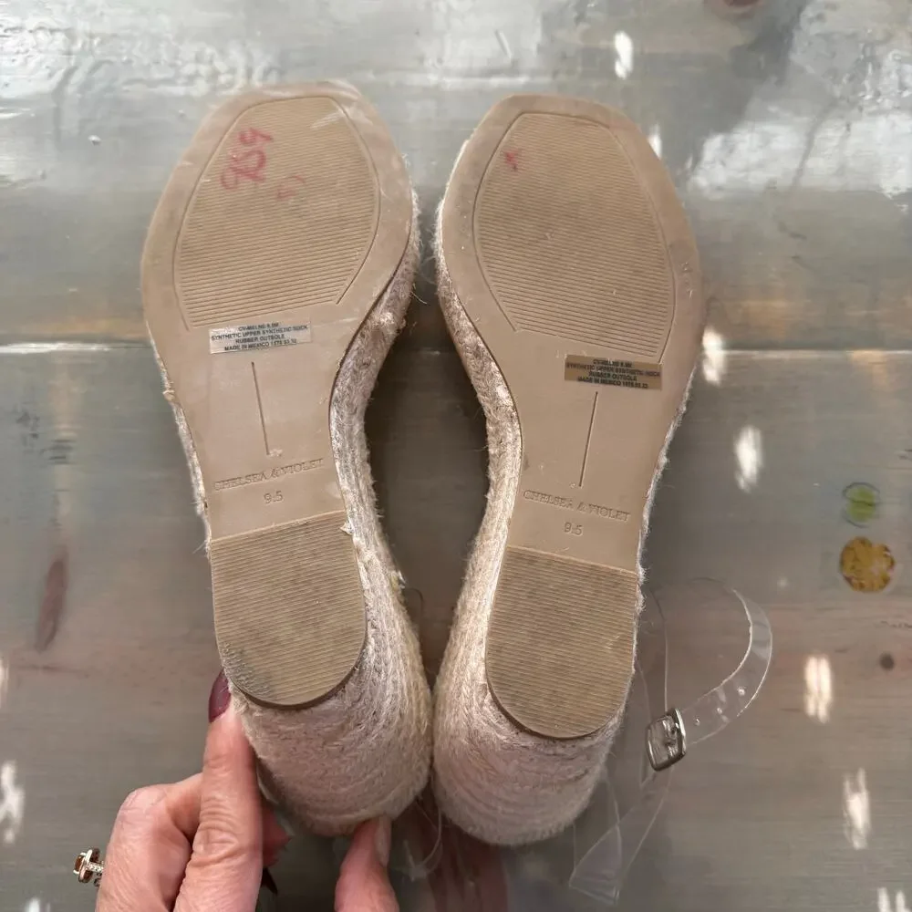 Chelsea & Violet Melne Wedge Espadrilles Heels Sz 9.5